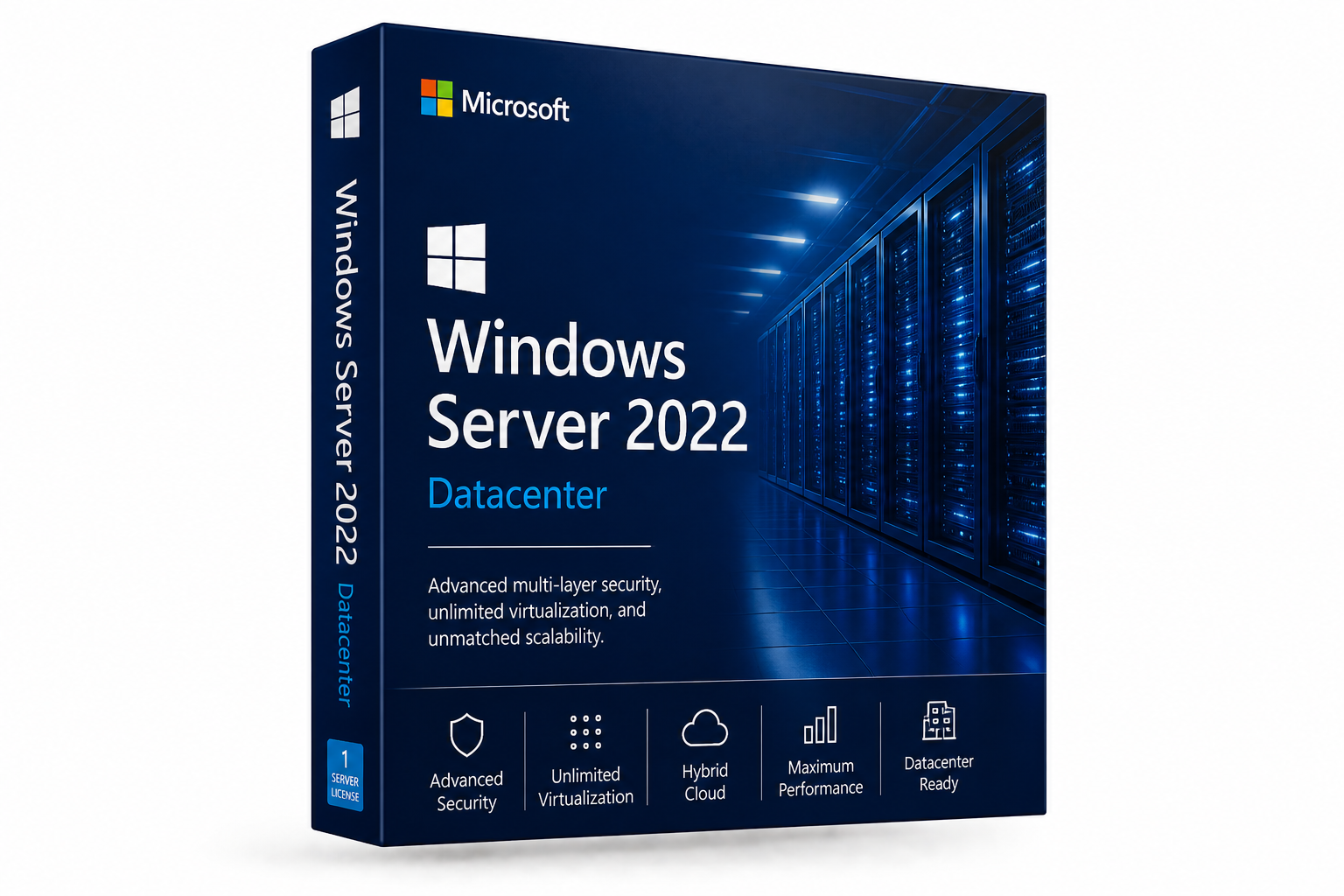 Köp Windows Server 2022 Datacenter i Sverige Windows Server 2022 Datacenter obegränsat antal VM Sverige — WebbhotellFakta